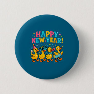 Badge Rond 5 Cm Joyeuse Année 2026 Cadeau de fête de canard mignon