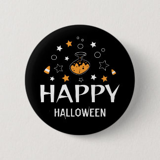 Badge Rond 5 Cm joyeuse étoile de bouteille de potion halloween