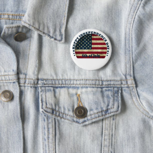 Badge Rond 5 Cm Joyeuse fête 4 juillet l'indépendance