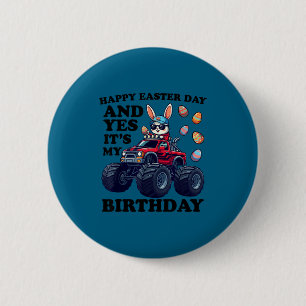 Badge Rond 5 Cm Joyeuse fête de Pâques et joyeux anniversaire les