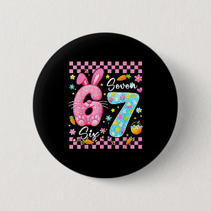 Badge Rond 5 Cm Joyeuse fête de Pâques jolies filles lapin de Pâqu