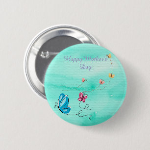 Badge Rond 5 Cm Joyeuse fête des Mères, Meilleure Maman de tous le