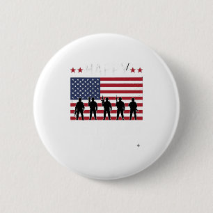 Badge Rond 5 Cm Joyeuse fête des vétérans Drapeau Silhouette Vecto