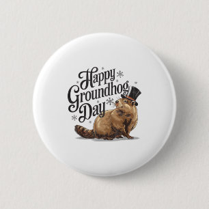 Badge Rond 5 Cm Joyeuse fête du jour de la marmotte Costume de mar
