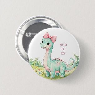 Badge Rond 5 Cm Joyeuse Fête Prénatale Maman Future Avec Un Joli D