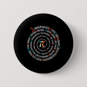 Badge Rond 5 Cm Joyeuse journée de Pi 3.14 Symbole Pi Spirale Nomb