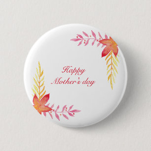 Badge Rond 5 Cm Joyeuse journée des mères Round Button