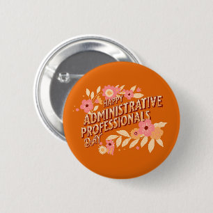 Badge Rond 5 Cm Joyeuse journée des professionnels administratifs