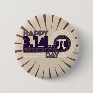 Badge Rond 5 Cm Joyeuse Journée Pi