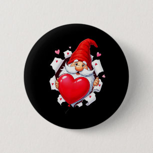 Badge Rond 5 Cm Joyeuse Saint-Valentin Gnomes Amour Cœur