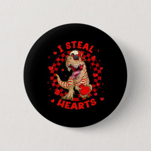 Badge Rond 5 Cm Joyeuse Saint-Valentin Je vole des coeurs Trex Din