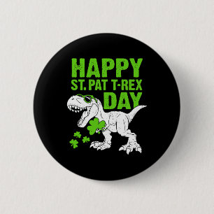 Badge Rond 5 Cm Joyeuse St Pat Trex Day St Patricks Dinosaure Tout