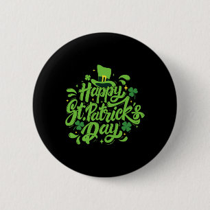 Badge Rond 5 Cm Joyeuse St Patrick - Patrimoine Irlandais St Patty