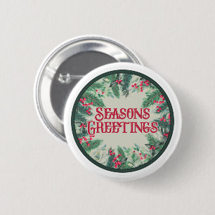 Badge Rond 5 Cm Joyeuses Fêtes