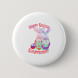 Badge Rond 5 Cm Joyeuses Pâques à tous les lapins et gnomes