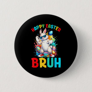 Badge Rond 5 Cm Joyeuses Pâques mec 67 garçons enfants lapin œufs 