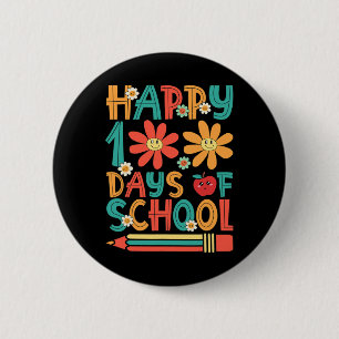 Badge Rond 5 Cm Joyeux 100 Jours D'Enseignant Étudiant 100ème Jour