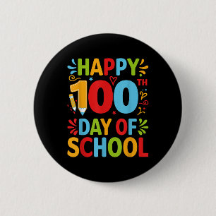 Badge Rond 5 Cm Joyeux 100ème Jour De L'École 100 Jours De L'Ensei
