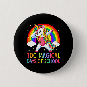 Badge Rond 5 Cm Joyeux 100ème Jour De L'École Unicorne 100 Jours M
