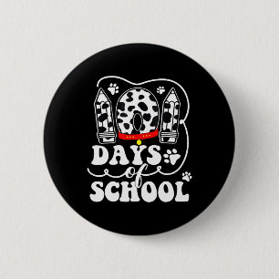 Badge Rond 5 Cm Joyeux 101 Jours École mignonne Amoureux des chien