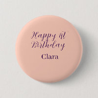Joyeux 1er anniversaire orange violet boho rétro n