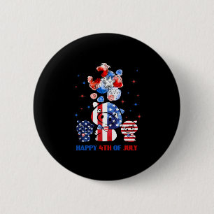 Badge Rond 5 Cm Joyeux 4 Juillet