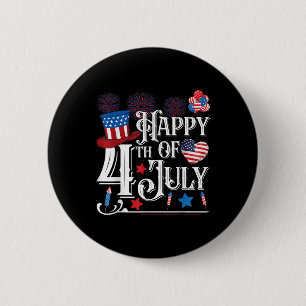Badge Rond 5 Cm Joyeux 4 juillet amusant 4 Juillet Indépendance