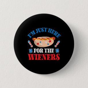 Badge Rond 5 Cm Joyeux 4 juillet Jour Américain Je suis juste ici