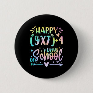 Badge Rond 5 Cm Joyeux 67 Jours D'école Prof De Maths Élèves Six 