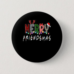 Badge Rond 5 Cm Joyeux amis Noël Amis de Noël Correspondance Sweat