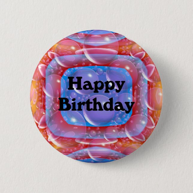 Badge Rond 5 Cm Joyeux anniversaire (Devant)
