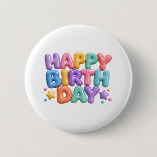 Badge Rond 5 Cm Joyeux Anniversaire