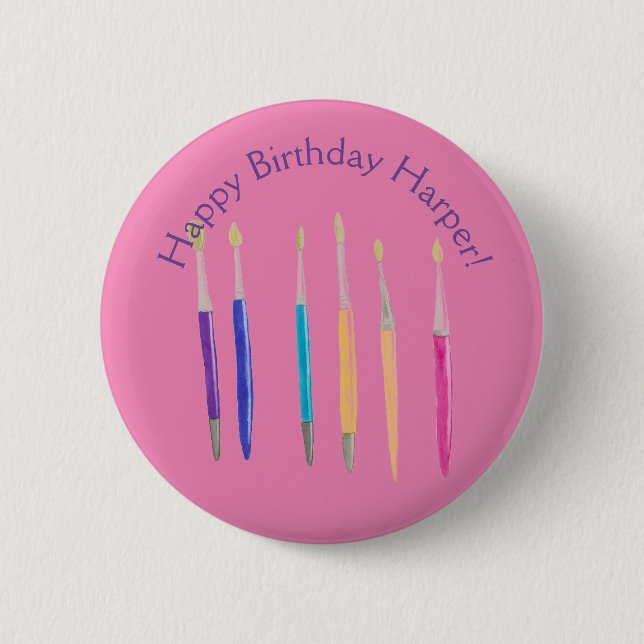 Badge Rond 5 Cm Joyeux Anniversaire (Devant)