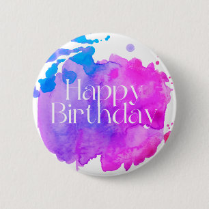 Badge Rond 5 Cm Joyeux anniversaire