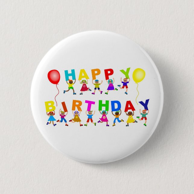 Badge Rond 5 Cm Joyeux anniversaire (Devant)