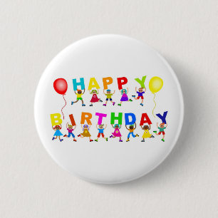 Badge Rond 5 Cm Joyeux anniversaire