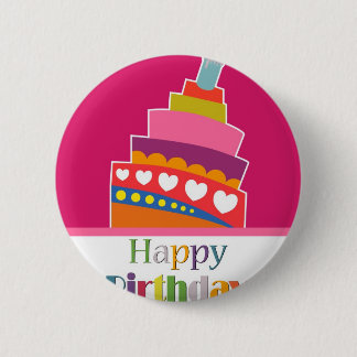 Badge Rond 5 Cm Joyeux anniversaire