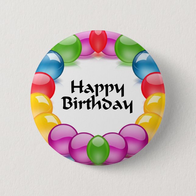Badge Rond 5 Cm Joyeux anniversaire (Devant)