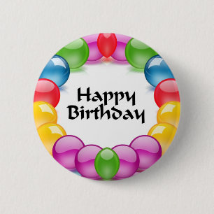 Badge Rond 5 Cm Joyeux anniversaire