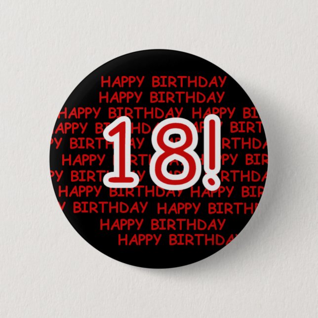 Badge Rond 5 Cm Joyeux anniversaire 18 (Devant)