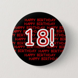 Badge Rond 5 Cm Joyeux anniversaire 18