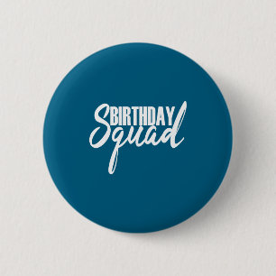 Badge Rond 5 Cm Joyeux anniversaire groupe fête cadeau blanc