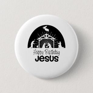 Badge Rond 5 Cm Joyeux anniversaire Jésus