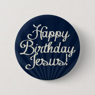 Badge Rond 5 Cm Joyeux anniversaire Jésus