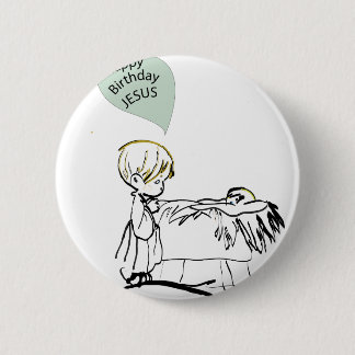 Badge Rond 5 Cm joyeux anniversaire Jésus