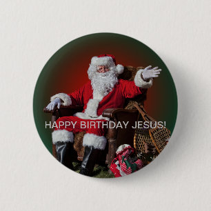 BADGE ROND 5 CM JOYEUX ANNIVERSAIRE JÉSUS !