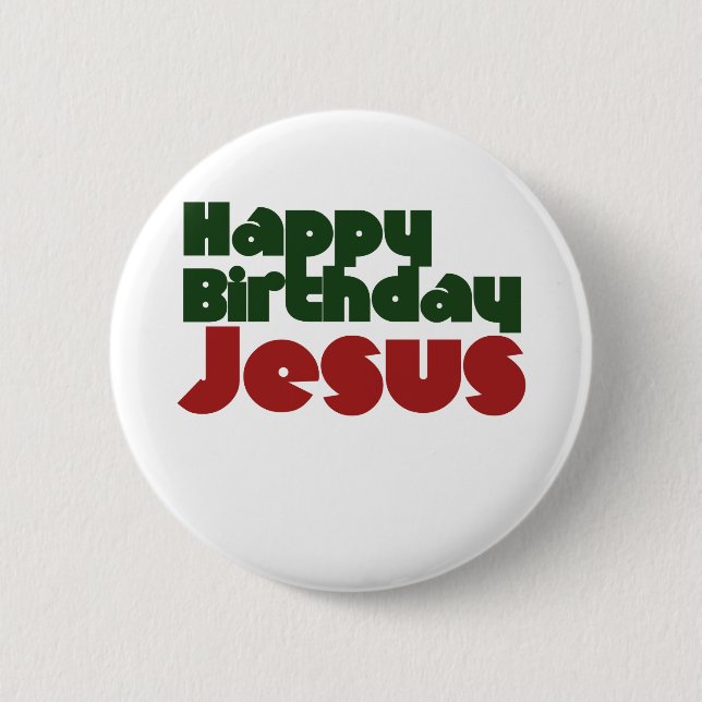 Badge Rond 5 Cm Joyeux anniversaire Jésus Noël (Devant)