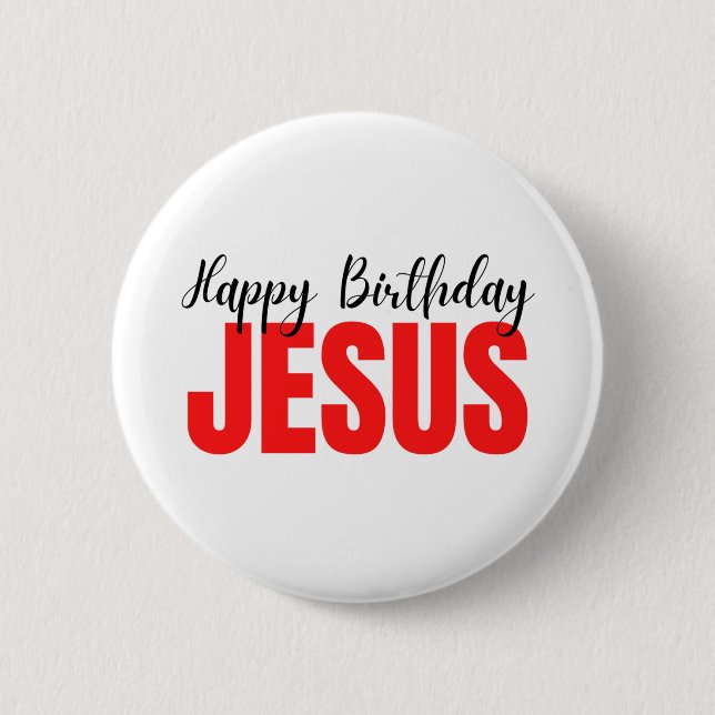 Badge Rond 5 Cm Joyeux anniversaire Jésus Noël (Devant)