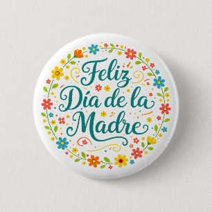Badge Rond 5 Cm Joyeux anniversaire maman Calligraphie de la fête 