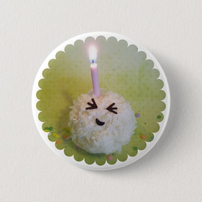 Badge Rond 5 Cm Joyeux anniversaire Onigiri - bouton (Devant)